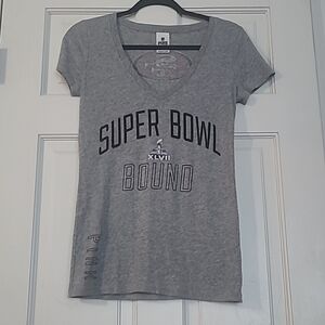 PINK Victoria's Secret V neck t shirt Size S 49er Super Bowl San Francisco